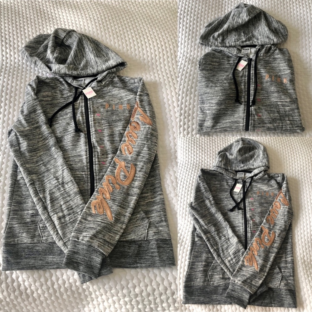 💗PINK VS 🌟Star Bling ✨Hoodie💗 - Picture 9 of 16